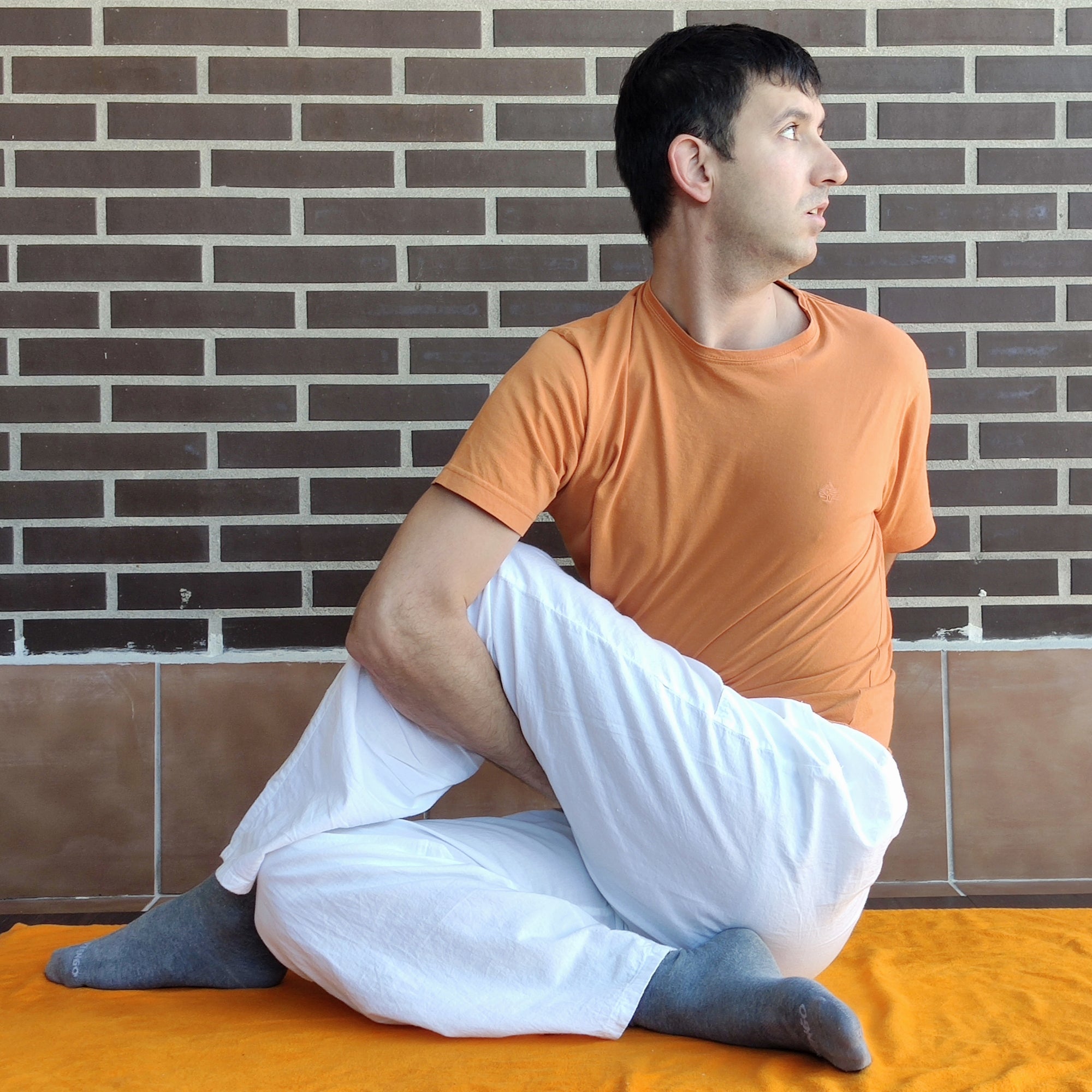Genera una sensación inmediata de bienestar en la columna con nuestra variante de ardha matsyendrasana